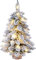 Plcnn Mini albero di Natale artificiale pre-illuminato, da tavolo, con neve, albero di Natale con luci per la decorazione della casa