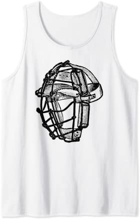 Big Texas Vintage Baseball Catchers Helm T-Shirt Tank Top