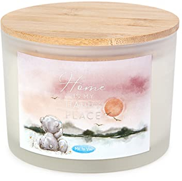 Me To You Bear Home is My Happy Place Große Kerze, Weiß, Rosa