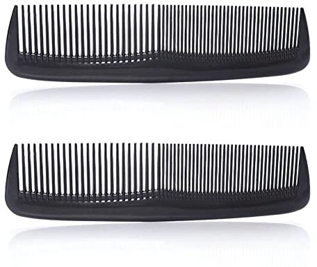 FTONOM5 2 pettini tascabili in plastica per capelli, sottili e standard, per tagliare i capelli, per donne e uomini, parrucchieri, strumento per la cura dei capelli