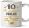 MUGFFINS Tazas 10 Cumpleaños - En Español - Feliz Cumpleaños Molas un Huevo - 11 oz / 330 ml - Regalo original y divertido