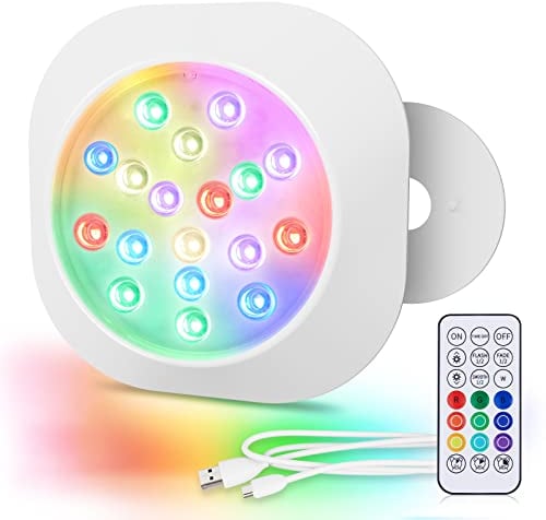LyLmLe Luces Recargables para Piscina, Luz LED Piscina Sumergible RGBW IP68 Impermeables con Remoto, 14cm Focos LED Magnéticas con Cambio de Color para Piscinas Desmontable Enterrada Spa Jacuzzi