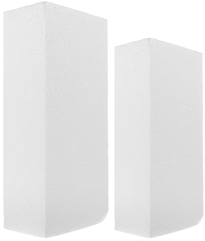 NUOBESTY 2pcs Craft Foam Blocks Polystyrene Blocks Square Foam Bricks for Arts and Crafts School Projects Sculptures Floral Arrangements Modeling Centerpieces