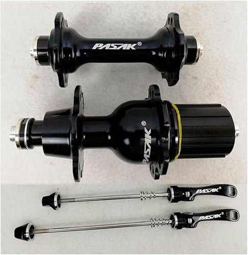 RUTAVM Schnellspanner Rennrad-Naben, 20/24-Loch-Fahrrad-QR-Naben, 100/130 mm Vorder- und Hinterradnaben-Set, V-Brake-Aluminiumnaben (Size : 20/24h Black)