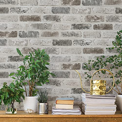 Timeet 44x300cm Selbstklebende Tapete Steinoptik Wandpapier Ziegel Wandverkleidung Stein Vintage Backstein Wandaufkleber Stein Dekorative Aufkleber Dekorfolie Wasserdicht für Wand Möbel