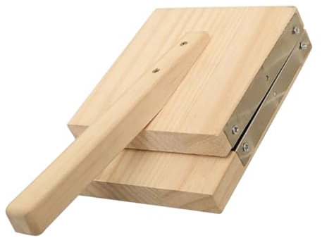 OKUMEYR Holz Teigtaschenpresse Teigpresswerkzeug Für Knödel Und Tortillas Aus Lebensmittelechtem Holz Und Edelstahl Manuell Einfach Zu Bedienen Für Küche