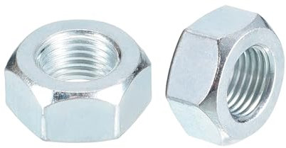 METALLIXITY Sechskantmuttern (M10x1mm) 30 Stück, Karbonstahl metrisches Feingewinde verzinkte Muttern - für DIY Heimwerkerreparaturen, Maschinen, silberweiß
