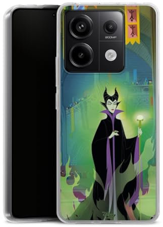 DeinDesign Silikon Hülle kompatibel mit Xiaomi Redmi Note 13 Pro 5G Case transparent Handyhülle Maleficent Dornröschen Disney