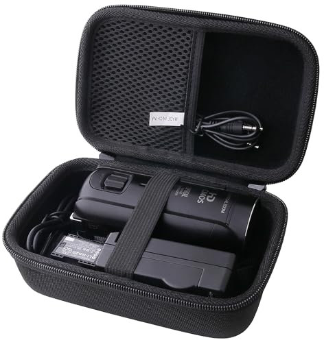 JINMEI Hard EVA Carrying Case Compatible with Sony HDRCX405/HDRCX455 Handycam Camcorder/Panasonic HC-V180K HD Video Camera Camcorder Case (black)