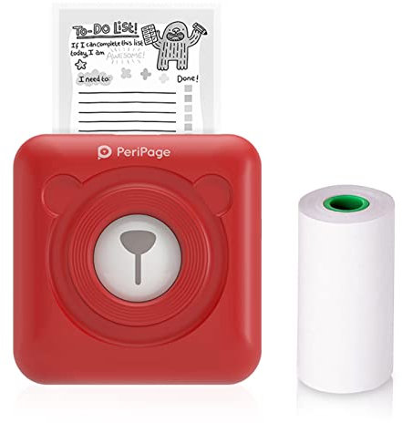 Sunydog Mini Pocket All-in-One Thermodrucker Drahtloser BT-Bild-Fotoetiketten-Memo-Quittungspapierdrucker AR-Fotofunktion mit USB-Kabelunterstützung für Android iOS Smartphone Windows