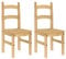 vidaXL Essstühle 2 STK., Holzstuhl Stuhl für Esszimmer Küche, Esszimmerstuhl Küchenstuhl Hochlehner, Restaurantstuhl Hotelstuhl, Massivholz Kiefer