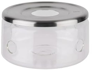 GEFU Stövchen INFUSA | Glas-Teewärmer mit Edelstahl-Deckel | Hitzebeständiges Borosilikatglas, gleichmäßige Wärmeverteilung, spülmaschinengeeignet