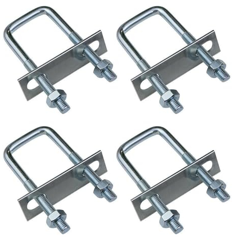 M8 Pernos en U, Pernos en U Cuadrados, Tornillos en U, 4 Piezas Perno en Forma de U, Pernos en U, para Uso Industrial y Marino, para Sujetar Tuberías o Accesorios Mecánicos, M8, 40 mm x 100 mm