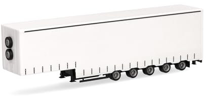 herpa modellino camion rimorchio a tendone per grandi volumi 5 assi, miniatura in scala 1:87, pezzo da collezione, Made in Germany, plastica