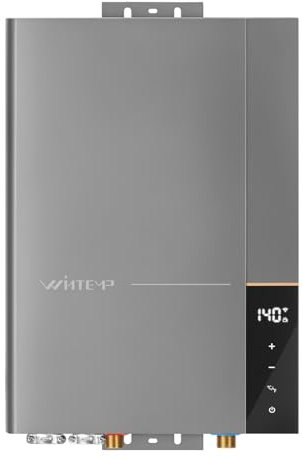 WINTEMP Scaldabagno elettrico senza serbatoio da 36 KW 240 V, acqua calda senza fine su richiesta, adatto per doccia residenziale in tutta la casa, tecnologia autoregolante con telecomando WIFI