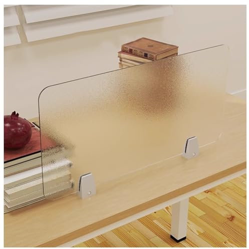 Acrylic Desk Dividers for Office Privacy Portable Clamp on Panels for School Classroom and Home Frosted Finish 80x30cm