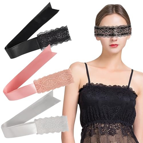 3Pcs Spitze Augenbinde sehen durch Augenbinde Sexy Augenmaske Maskerade Paar Party Masken Valentinstag