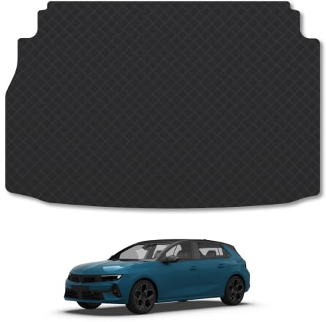 Vauxhall Astra (2022+) [Hatchback] 3mm Rubber Boot Mat | Tailored Fit Durable Boot Liner Full Coverage Protection Waterproof Accessories Easy Clean Anti Slip Made in the UK