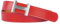 Zakatte • Damen Gürtel aus Kunstleder mit H-Schnalle Hüftgürtel Taillengürtel Damengürtel BS058 (Rot-Silber, 95 cm)