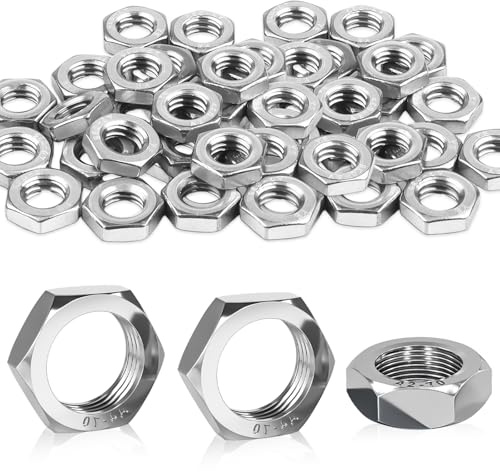 100 Stück M8 Muttern, Flache Mutter M8 Sechskantmuttern Edelstahl DIN439 A2 V2A Edelstahlmutter Flachmuttern Hex Nut für Schrauben Möbel Bedürfnisse zu erfüllen für Schrauben Möbel Maschinen