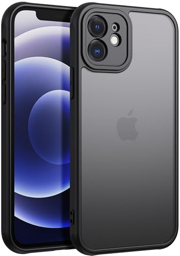 Yisica Matte Cover for iPhone 12 Mini Case 5.4-Inch, Shockproof Drop Protection Anti-Fingerprint, Frosted Translucent Back Phone Case for iPhone 12 Mini 5.4-Inch