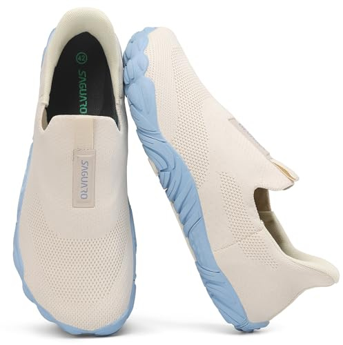 SAGUARO Unisex Zapatillas Barefoot Minimalistas sin Cordones & Punta Ancha, Talla 36-46