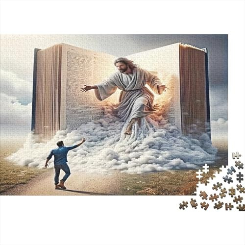 Bibel Göttliche Begegnung 1000 Teile Impossible Puzzle, Stressabbau Achtsamkeit, Papierkunst Für Erwachsene Heimdekoration 70x50cm/1000pcs
