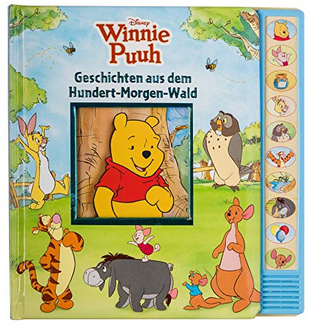 Disney Winnie Puuh - Geschichten aus dem Hundert-Morgen-Wald - Vorlese-Pappbilderbuch mit 10 Geräuschen - Soundbuch: Vorlese-Pappbilderbuch mit 10 Melodien - Kinderlieder