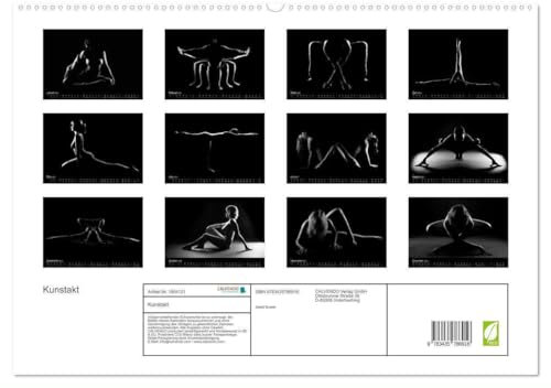 Kunstakt (hochwertiger Premium Wandkalender 2025 DIN A2 quer), Kunstdruck in Hochglanz