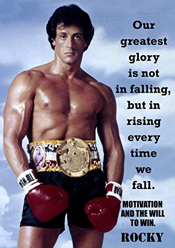 Rocky Balboa 9 – Motivation – Poster, – ggreatest Glory, A3