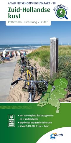 Zuid-Hollandse kust (Rotterdam / Den Haag/ Leiden) 1:100 000: Fietsknooppenuntenkaarten (Knooppuntkaarten, Band 18)