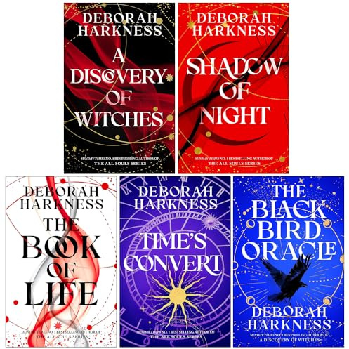 Deborah Harkness All Souls Series 1-5 Books Collection Set (A Discovery of Witches, Shadow of Night, The Book of Life, Time's Convert & The Black Bird Oracle)