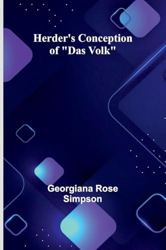 Herder'S Conception Of Das Volk