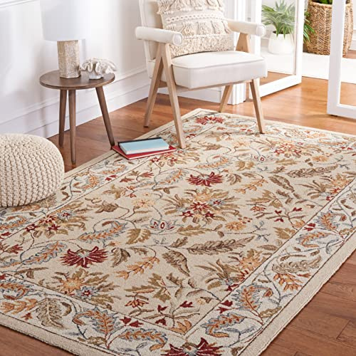 SAFAVIEH Traditionell Teppich für Wohnzimmer, Esszimmer, Schlafzimmer - Chelsea Collection, Kurzer Flor, Elfenbein, 200 x 300 cm