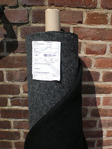 Walkloden Doubleface Stoff - schwarz/grau