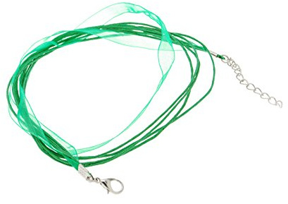 50cm Length Organza Ribbon Waxen Cord Necklace with Lobster Clasp-20pcs/lot (C4404)