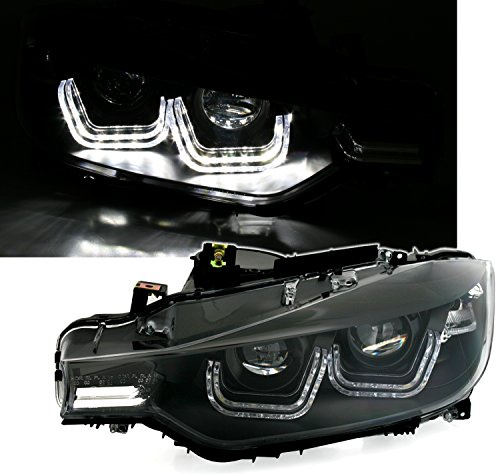 Eagle Eyes Headlight Set with Daytime Running Light, Transparent Glass Black