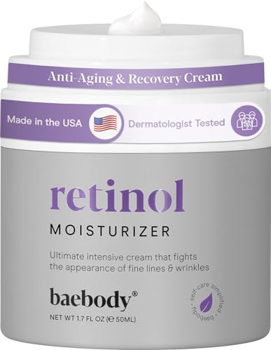 Baebody retinol moisturizer creme mit retinol, jojoba oil & vitamin e, 1,7 unzen