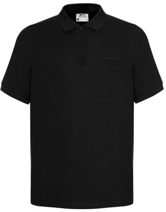 Slazenger Mens Plain Polo Shirt Black 4XL