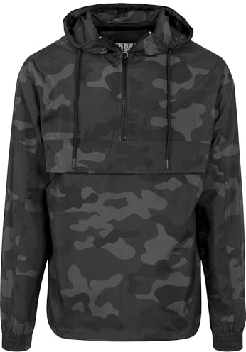 Urban Classics Veste coupe-vent camouflage pour homme - Veste de mi-saison avec capuche