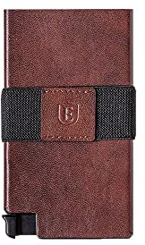 Ekster Senate Card Holder Wallet for Men - RFID Blocking - Classic Brown | Slim & minimalist leather design, push-button for quick credit card access, modern everyday carry wallet for men always today