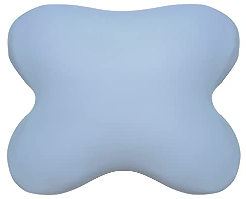 Edda Lux Bezug passend für Tempur All-Around Schlafkissen, 60/56 x 50/48 cm, formbeständiger Jersey Kissenbezug für Schmetterlingskissen, aus 100% Baumwolle, in Hellblau