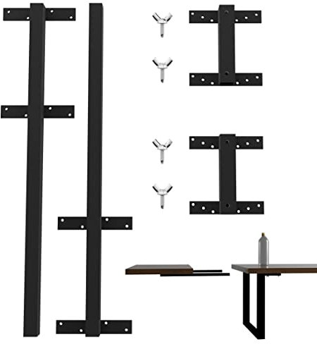 Magnetic Mobel Erweiterung Tischplatte Erweiterungsplatte Metall Schwarz (Transparent Klarlack)
