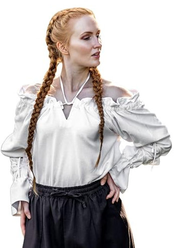 Blouse médiévale Morgan Blanche XL