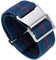 BINLUN Nylon Uhrenarmband Elastic Marinetaucher Fabric Nylon-Armbänder Stoff Militär Ersatz-armband Uhr Hakenverschluss Damen&Herren 18/20/22mm(Blau-Rot，Silberne Schnalle,22mm)