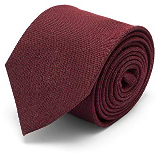 Brera67: elegante bordeaux Krawatte aus Seide und Wolle 148 x 8 | Krawatten für Herren | Krawatte Jungen | Accessoires Männer für Jacke und Anzug