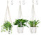 atopo Blumenampel Makramee Pflanzenhalter 3Pcs Baumwollseil Hängeampel Blumentopf Pflanzen Halter Aufhänger für Innen Außen Decken Balkone Wanddekora 90cm