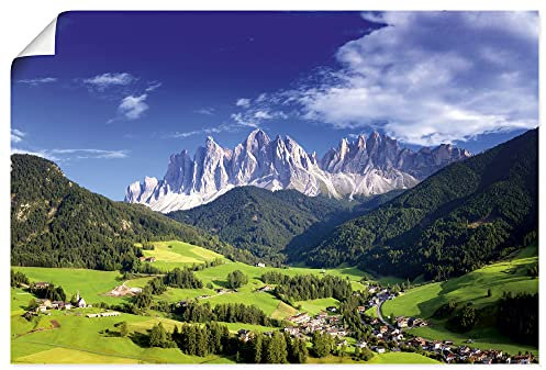ARTLAND Wanddeko Poster & Kunstdrucke Wandposter 90x60 cm Querformat Alpenbilder Landschaft Berge Südtirol Gebirge Alpen Natur U1YX