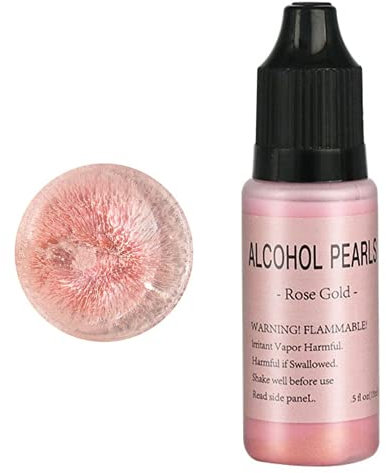 XIGAWAY Metallic Resin Pigment Resin Dye Alcohol Inks Concentrated Resin Colorant 15ml (Rose gold)