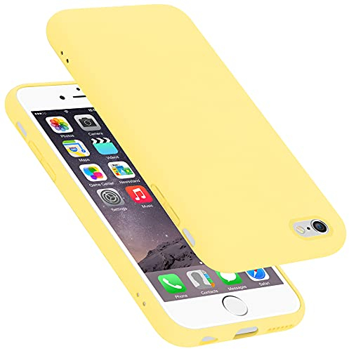 Cadorabo Hülle kompatibel mit Apple iPhone 6 / 6S Hülle Silikon Handyhülle für iPhone 6 / 6S Case aus flüssigem Silikon- Kratzfeste und stoßfeste dünne TPU Schutzhülle - Liquid GELB